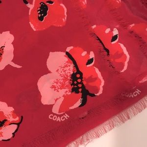 COACH Floral Silk Scarf/Wrap